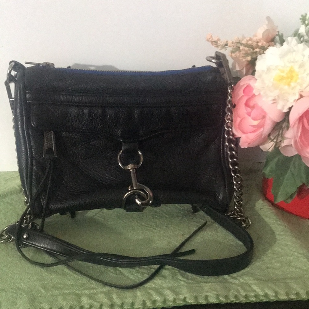 Rebecca Minkoff Black Leather MAC Crossbody Bag - Picture 4 of 16